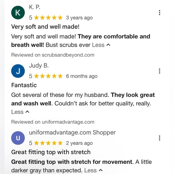 Healing Hands Purple Label•Men's Scrub Set,Solid Top + Utility Cargo Pant,Sz XL - Picture 17 of 17